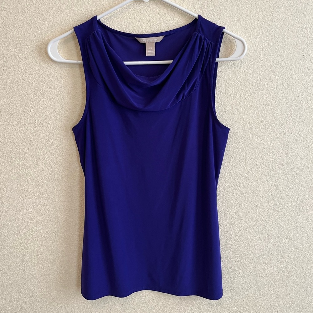 Women’s Banana Republic purple cowl neck shell top, size XS